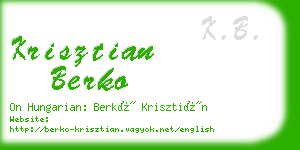 krisztian berko business card